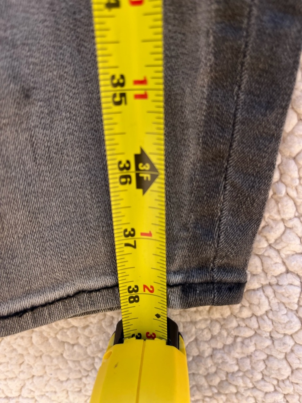 DL1961 Farrow High-Rise Skinny Jeans Raymond Gray Stripe Size 34 - Picture 4 of 10
